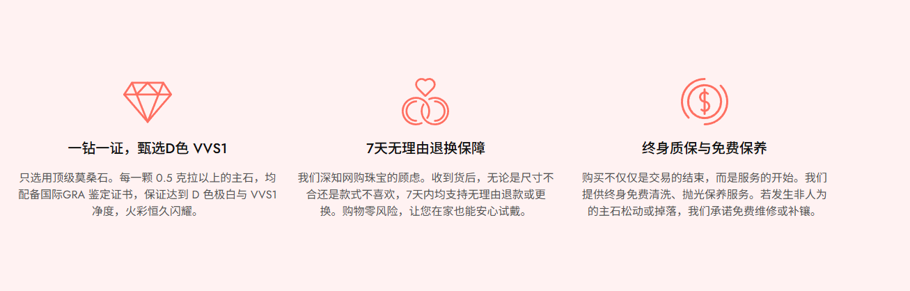 正品莫桑石戒指轻奢克拉六爪S925银不掉色活口指环戒指女 正品唯钻会莫桑石戒指轻奢克拉六爪s925银不掉色活口指环戒指女